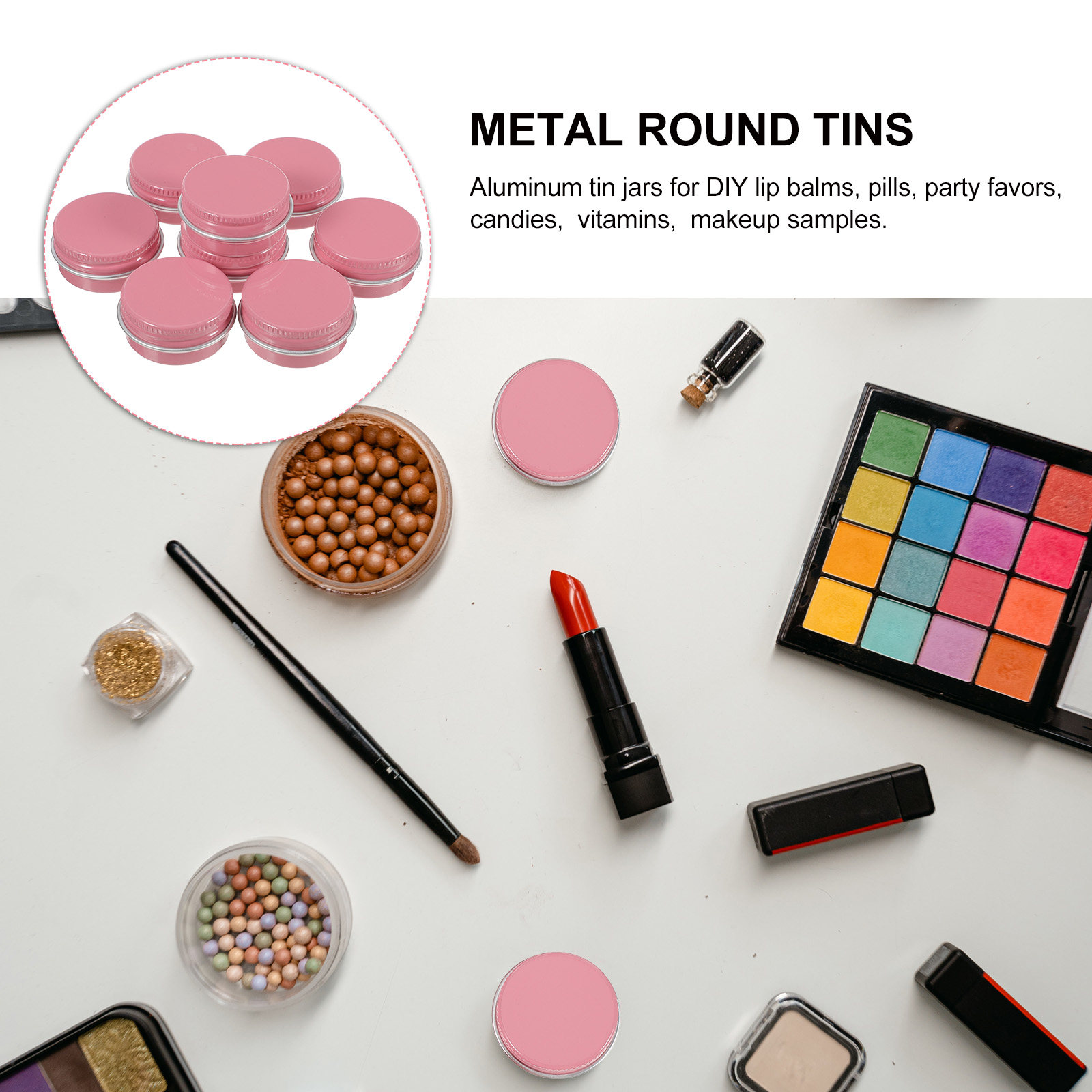 8Pcs Round Aluminum Tin Jars E - Lip Balm ulasan dan harga