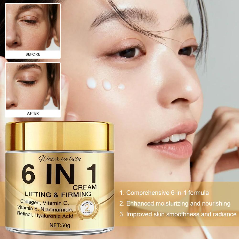 6 IN 1 Collagen Face Cream Lif - Vitamin C Serum ulasan dan harga