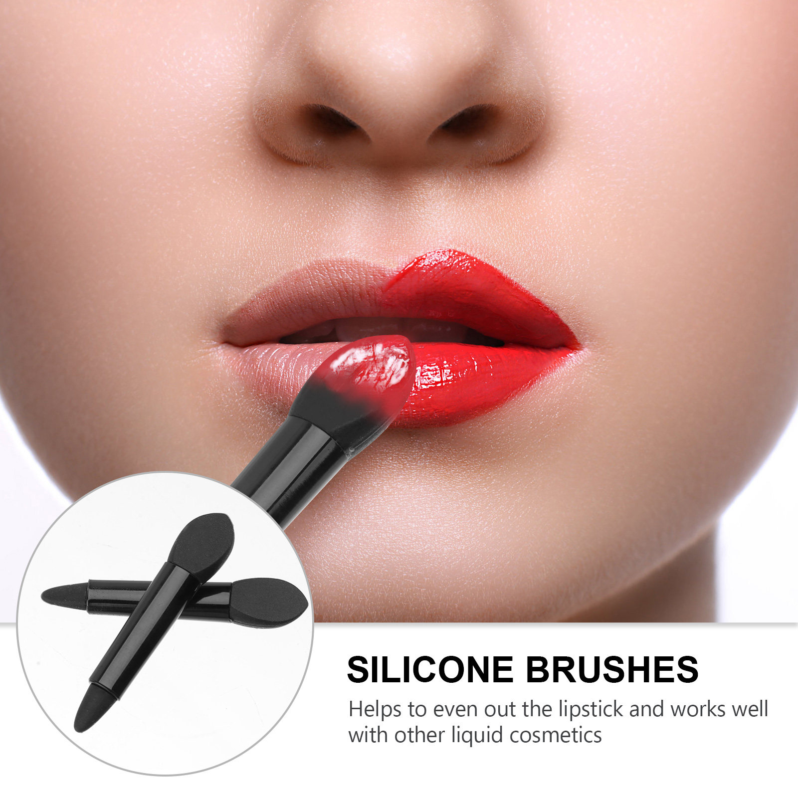 1Set Double-Ended Silicone Lip - Lip Balm ulasan dan harga