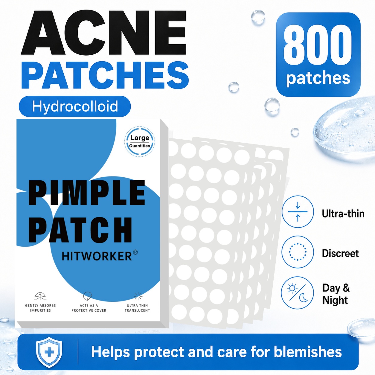 800Pcs Hydrocolloid Acne Pimpl - Face Oil ulasan dan harga