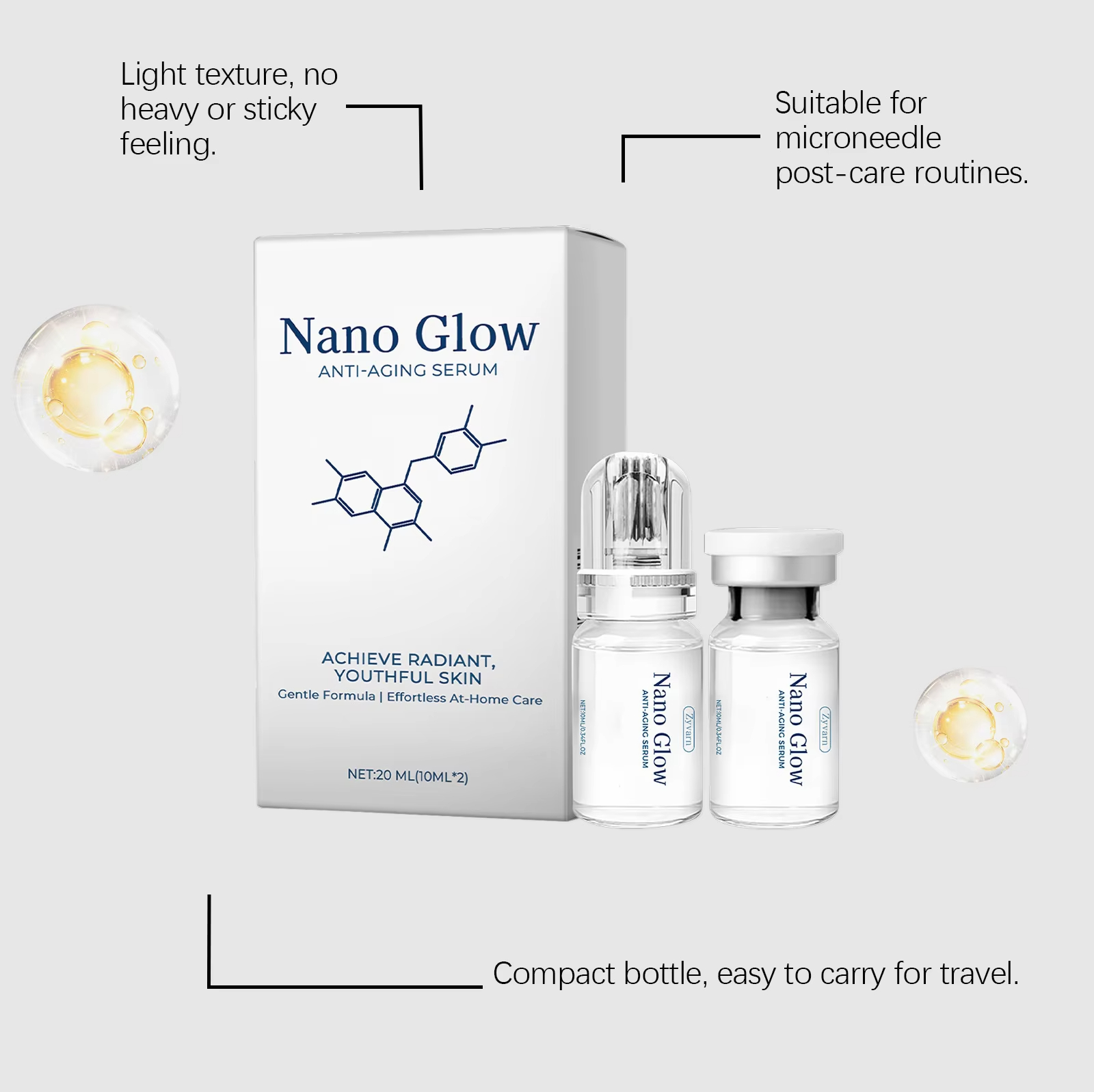 2*10ML Facial Hyaluronic Acid  - Face Moisturizer ulasan dan harga